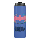 Batman | Rosa Polka-Dot-Logo Thermosbecher (Vorderseite)