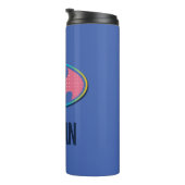 Batman | Rosa Polka-Dot-Logo Thermosbecher (Nach rechts gedreht)