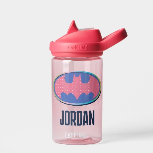 Batman | Rosa Polka-Dot-Logo Trinkflasche (Links)
