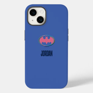 Batman   Rosa Punkte-Logo iPhone 14 Hülle