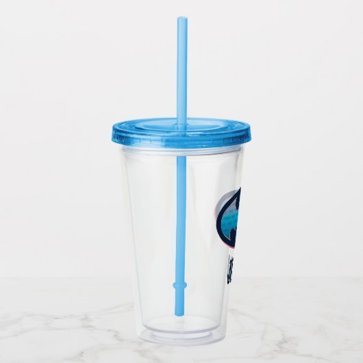 Batman | Rosa und Blau Acryltrinkbecher (Rechts)