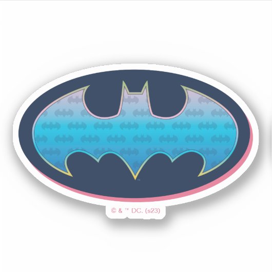 Batman | Rosa und Blau Aufkleber (Vorderseite)
