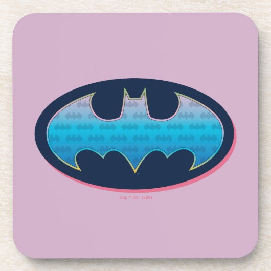 Batman | Rosa und Blau Getränkeuntersetzer (Vorderseite)