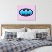 Batman | Rosa und Blau Leinwanddruck (Insitu (Schlafzimmer))