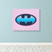 Batman | Rosa und Blau Leinwanddruck (Insitu (Holzboden))
