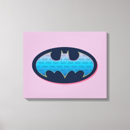 Batman | Rosa und Blau Leinwanddruck (Vorderseite)