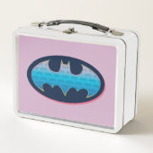 Batman | Rosa und Blau Metall Brotdose (Vorderseite)