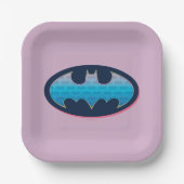 Batman | Rosa und Blau Pappteller (Vorderseite)