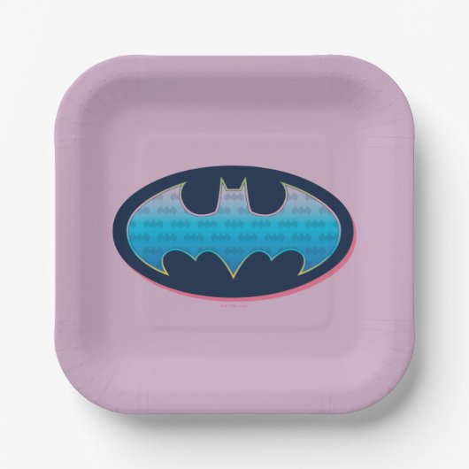 Batman | Rosa und Blau Pappteller (Vorderseite)