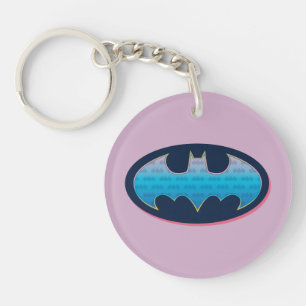 Batman   Rosa und Blau Schlüsselanhänger