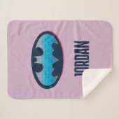 Batman | Rosa und Blau Sherpadecke (Vorderseite (Horizontal))