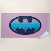 Batman | Rosa und Blau Strandtuch (Vorderseite)