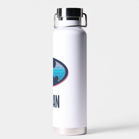 Batman | Rosa und Blau Trinkflasche (Rückseite)