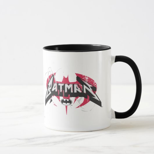 Batman | Rote und schwarze Logos Tasse (Rechts)