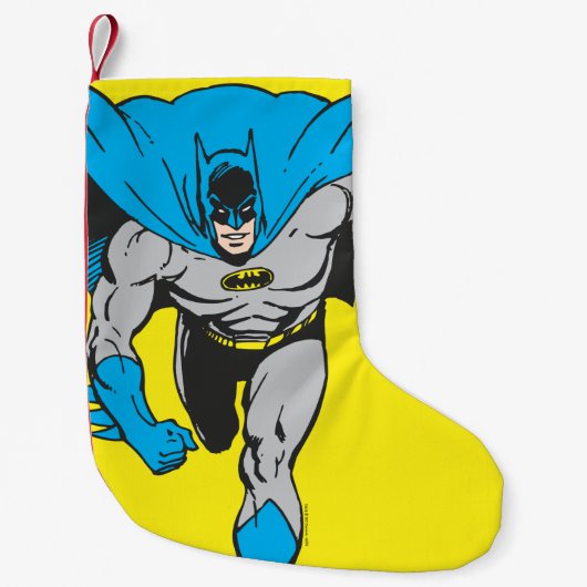 Batman Runs Forward Kleiner Weihnachtsstrumpf (Vorderseite)