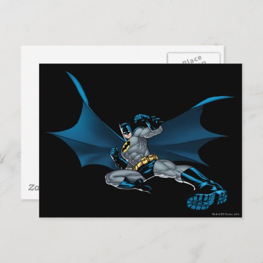 Batman Runs Postkarte (Vorne/Hinten)
