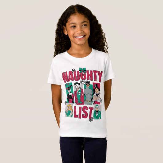 Batman | Santa Naughty List of Villains T-Shirt (Vorne ganz)