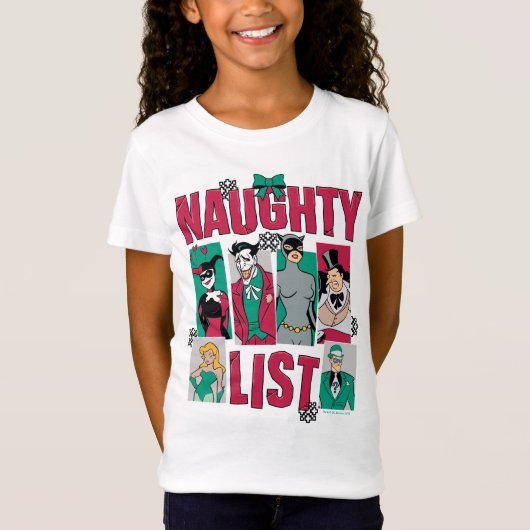 Batman | Santa Naughty List of Villains T-Shirt (Vorderseite)