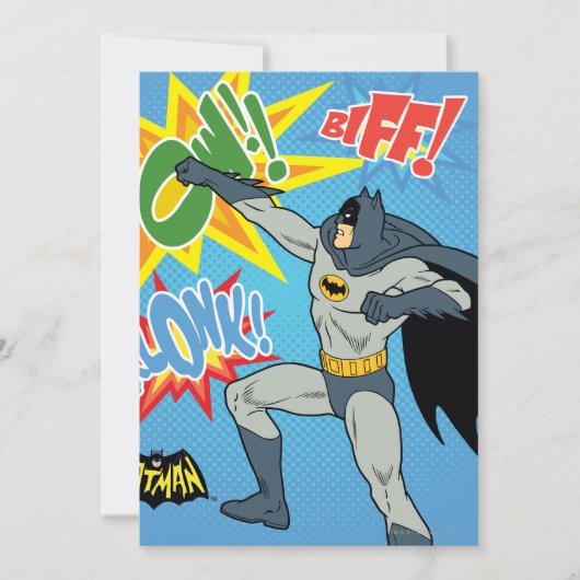 Batman Schlaggrafik Einladung (Vorderseite)