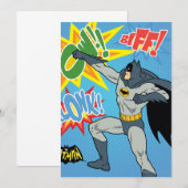 Batman Schlaggrafik Einladung (Vorne/Hinten)