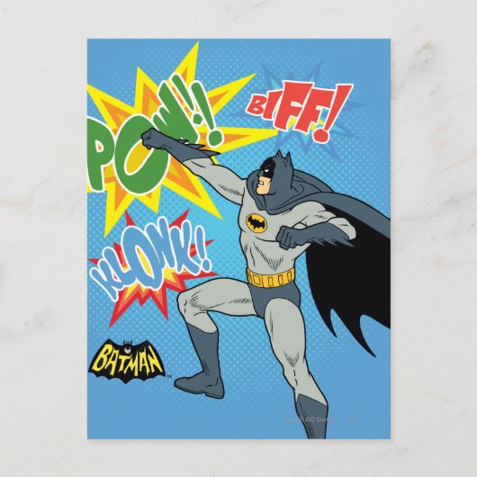 Batman Schlaggrafik Postkarte (Vorderseite)