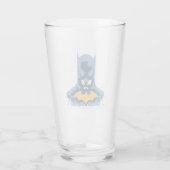 Batman schmetterte Büste mit Gold-Logo Glas (Rückseite)