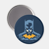 Batman schmetterte Büste mit Gold-Logo Magnet (Vorderseite/Rückseite)