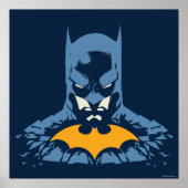 Batman schmetterte Büste mit Gold-Logo Poster (Vorne)