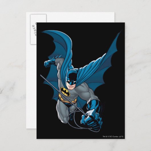Batman schwingt aus dem Seil Postkarte (Vorne/Hinten)