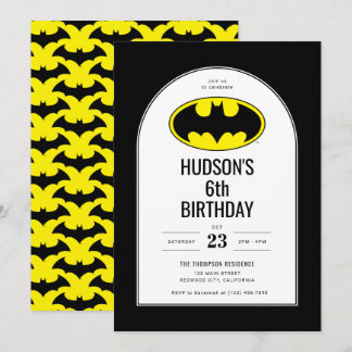 Batman Shield Kindergeburtstag Einladung