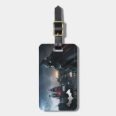 Batman sieht Stadt Gepäckanhänger (Vorderseite vertikal)