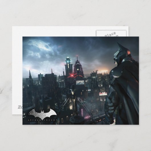Batman sieht Stadt Postkarte (Vorne/Hinten)
