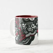 Batman Skulls/Ink Doodle Zweifarbige Tasse (Vorderseite Links)