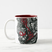 Batman Skulls/Ink Doodle Zweifarbige Tasse (Links)