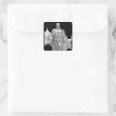 Batman Standing Drawing Quadratischer Aufkleber (Tasche)