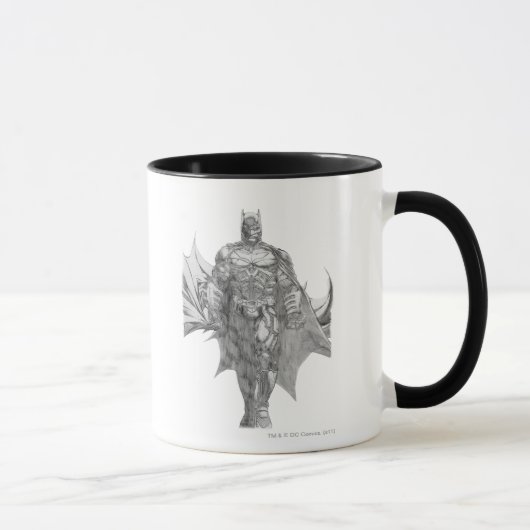 Batman Standing Drawing Tasse (Rechts)
