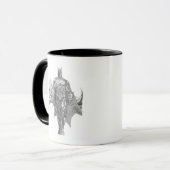 Batman Standing Drawing Tasse (Vorderseite Links)