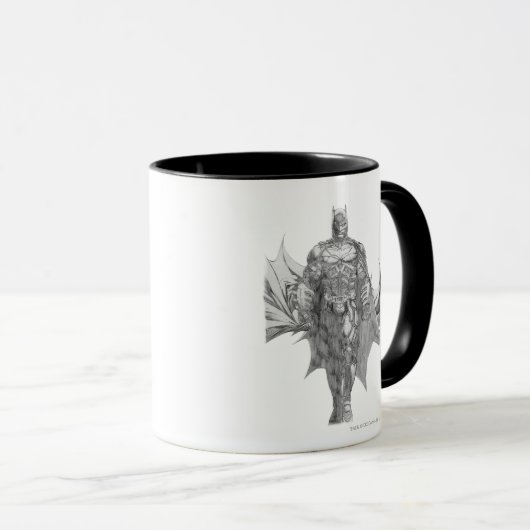 Batman Standing Drawing Tasse (VorderseiteRechts)