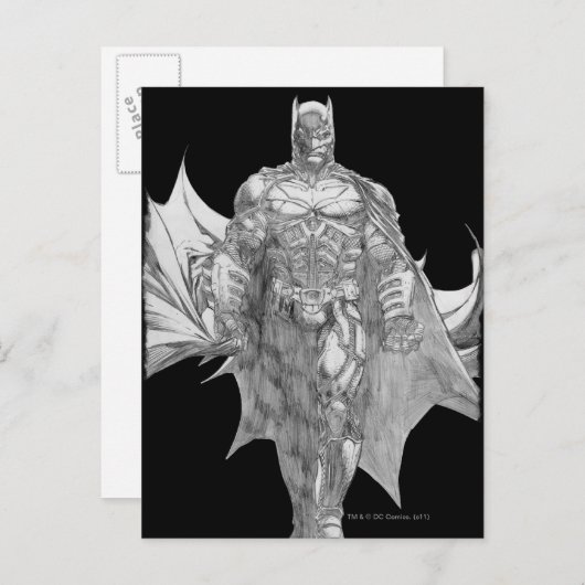 Batman Stehend Zeichnend Postkarte (Vorne/Hinten)