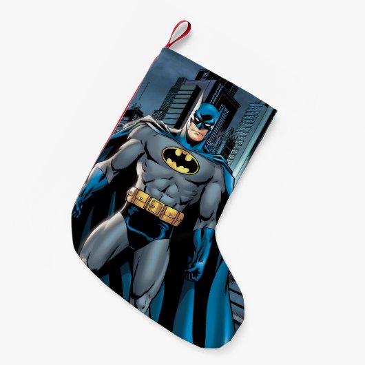 Batman steht auf kleiner weihnachtsstrumpf (Vorderansicht (hängend))