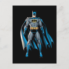 Batman steht auf postkarte