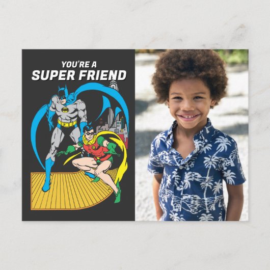 Batman Super Friend | Valentinstag Postkarte (Vorderseite)