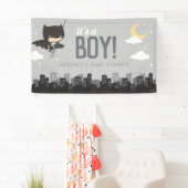 Batman Super Hero Baby Shower Banner (Insitu)