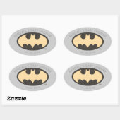 Batman Super Hero Baby Shower Ovaler Aufkleber (Blatt)