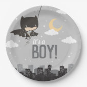 Batman Super Hero Baby Shower Pappteller (Vorderseite)