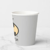 Batman Super Hero Erste Geburtstagskuppen Pappbecher (Rückseite)