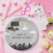Batman Super Hero First Birthday Pappteller (Party)