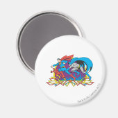 Batman + Superman + Flash Magnet (Vorderseite/Rückseite)