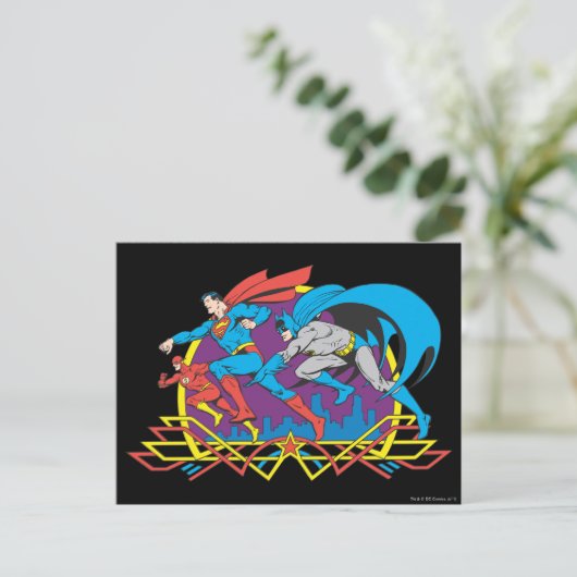 Batman + Superman + Flash Postkarte (Stehend Vorderseite)