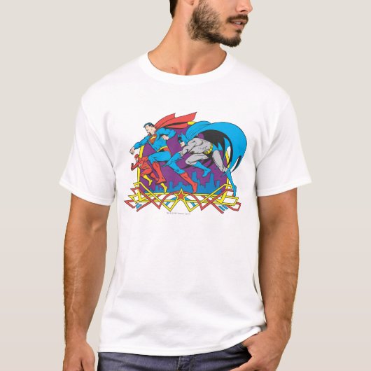 Batman + Superman + Flash T-Shirt (Vorderseite)